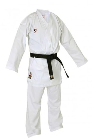 BUDOFIGHT Kimono de karaté Shiai Elite Compétition WKF blanc (175 cm)