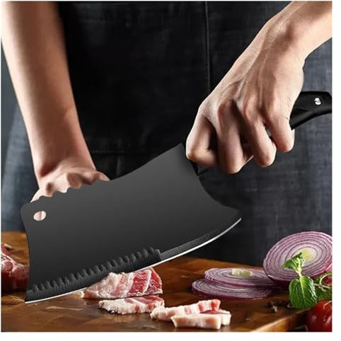 Cuchillo de carnicero de acero inoxidable for cortar huesos, cuchillo for cortar carne y verduras, cuchillo de carnicero de alta dureza, herramientas for cortar Chef de cocina