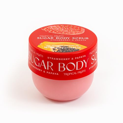 Tropical Fruits Exfoliating Sugar Body Scrub Strawberry Papaya Fruity 310g