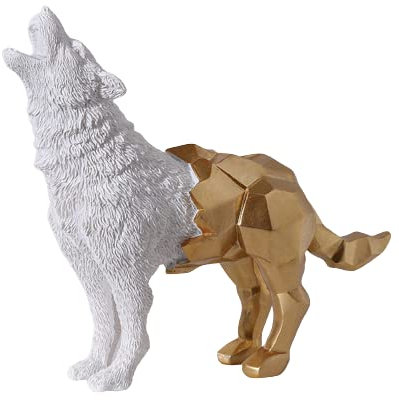 Skulpturen Statuen Morden Polyresin Geometrische Statue Ornament Café Skulpturen Figuren Abstrakte Statue Heimdekoration Geburtstagsgeschenke,Weiß,