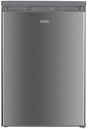 HADEN 130l Under Counter Larder Fridge - Stainless Steel 55cm Small Fridge Ideal For Small Kitchens - 2 Glass Shelves, 1 Salad Crisper And 3 Door Balconies