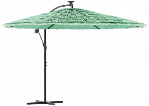 vidaXL Garden Parasol with Steel Pole, Garden Umbrella, Sun Shading Umbrella for Patio Outdoor Beach Yard, Free Standing Parasol, Green