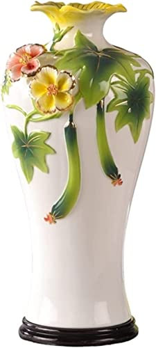 porcelaine Ancienne Chinoise, Vase à Fleurs en céramique émaillée de Haute qualité for Ornement d'intérieur en porcelaine de 14,56 Pouces