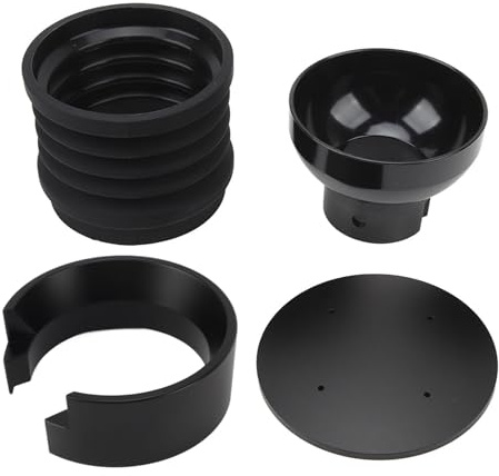 Molinillo de Café Monodosis, para MMG Función 2 en 1 Depósito de Granos Soplador con Fuelle de Silicona Dosificación de 58mm Negro Eureka Mignon (anillo negro)