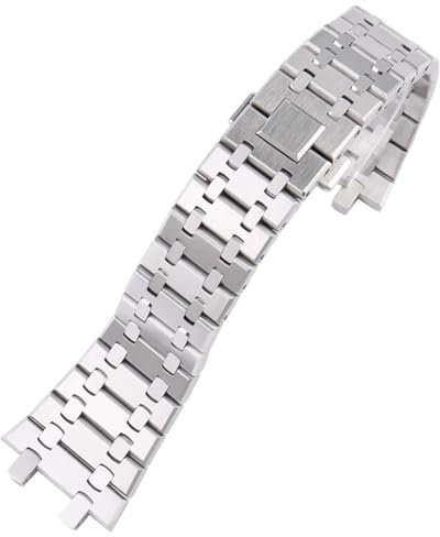 CWLPSL Uhrenarmband für AP Royal Oak Fine Steel 15400/26331/15500, Herren-Uhrenkette, 26 mm, 28 mm, Uhrenarmband, Zubehör