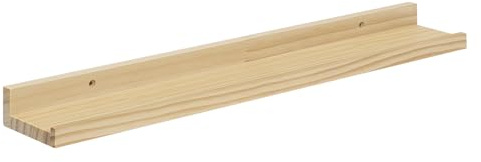 eSituro Wandregal aus Holz, Schweberegal Hängeregal,60x10x4cm Eiche | für Wohnzimmer Schlafzimmer Küche Badezimmer, Schweberegal hängend, mit unsichtbarer Halterung