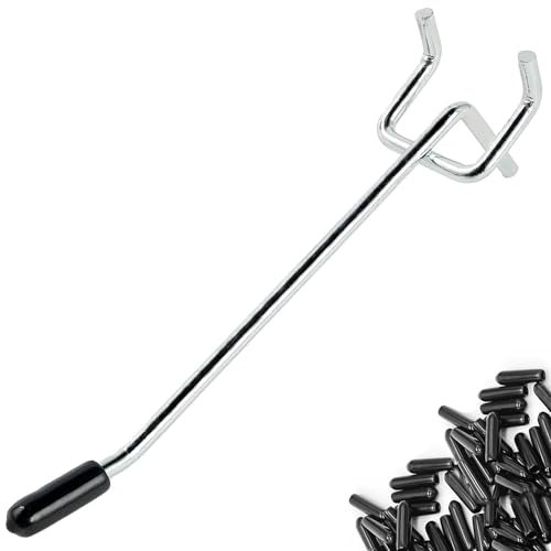 Nivithi 55 ganci in metallo per pannelli forati da 15 cm, passo foro 2,5 cm, pioli per attrezzi, pannelli per pareti, ganci per display per negozi al dettaglio, supermercati, garage