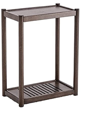 Xumh2024-3 PC stand for Floor Solid Wood PC Tower Stand, 2-tier Mobile CPU Holder, Floor Standing PC Main Case Stand with Invisible Caster Wheels for Home Office CPU Stand(Bruin,Large)