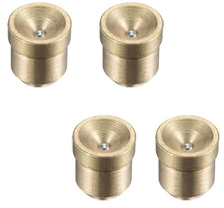 4 tazze in ottone con forte tenuta, bottone a pressione, flangia, nipplo per olio grasso, olio piatto per automobili, macchine industriali (Φ10)
