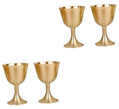 Cabilock 4piezas Copa De De Latón De Taza Para Bebidas Para y Vintage y Elegante