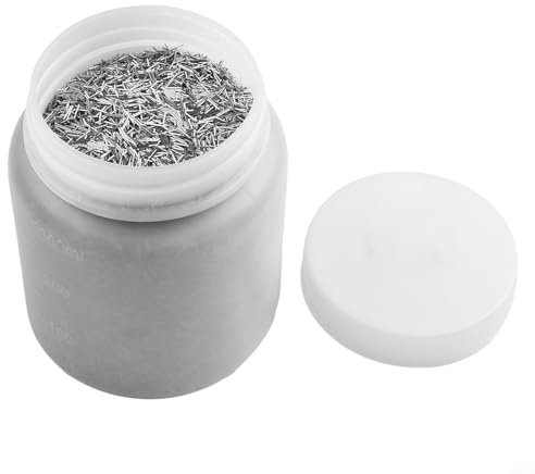 FUANA Edelstahl Tumbling Media Pins 1kg 304 Magnetische Poliernadeln 0,7 mm Durchmesser 5 mm Länge für Metallschleifen Entgraten (0,4 × 5 mm)