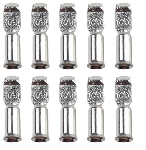 for Anderson Stecker Kontakte 50A Kabelschuhe 6-12 AWG Kupfer Kontaktstifte Batteriestecker Crimpkontakte für Anderson Stecker 50 Amp Hochstromanschluss Solaranlage Gabelstapler 10 Stück