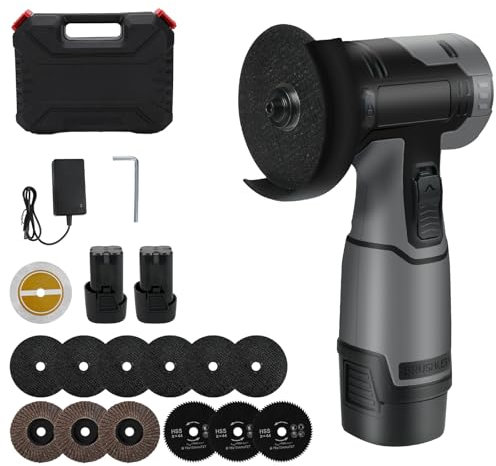 WingFly Mini smerigliatrice angolare 16,8 V, senza fili, 28000 giri/min, 6 dischi da taglio, strumento elettrico 76 mm