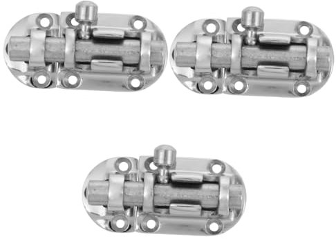 SHINEOFI 3pcs Door Latch Bolt Lock for Gates and Non-Rusting Easy to Install Versatile for Vertical Horizontal Use