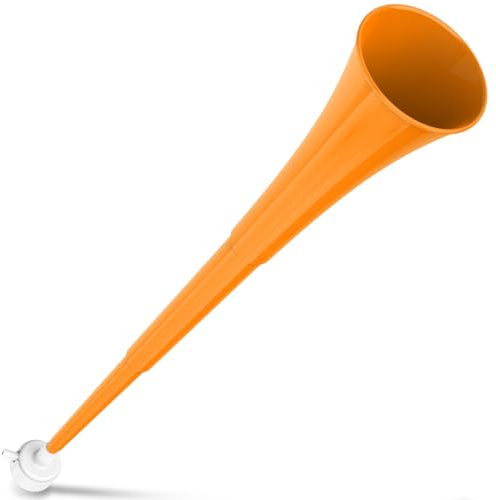 Collapsible Stadium Horn 24 Inch Vuvuzela Plastic Trumpet Blow Horns Noise makers for Sporting Events School Sports Football Games Party Supplies Favors Accessories (Orange)