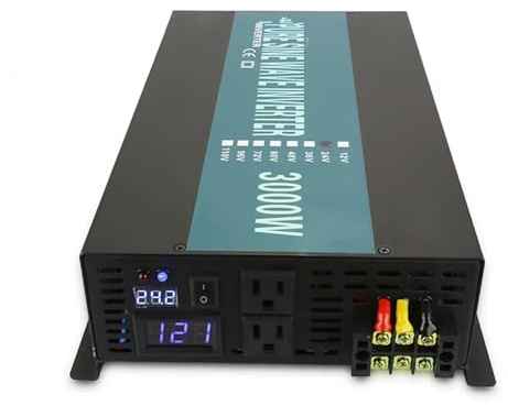 Transformateur Onduleur Sinusoïdal Pur 3000W 24V 220V pour Panneau Solaire Convertisseur d'alimentation 12V/48V CC vers 100V/110V/120V/230V/240V CA(12V,110-120V)