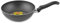Ballarini Firenze Wok Cucinotta 1 Manico, Alluminio, Nero, 24 cm