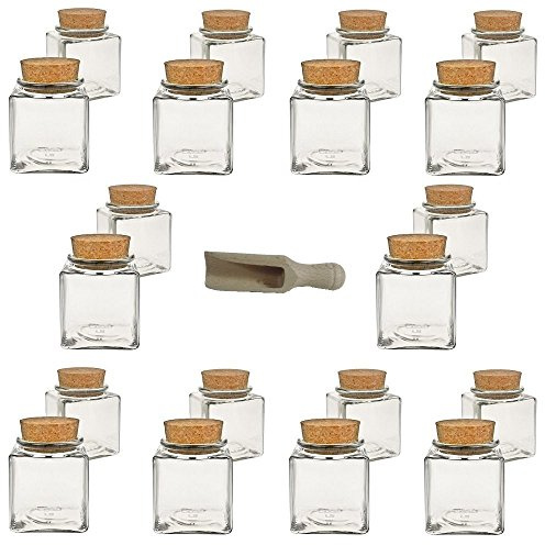 Viva husgeråd kryddburk gjord av glas med korkstoppare, kan användas som glasburkar och förvaringsburkar för kryddor, salt, etc., glas, 100 ml
