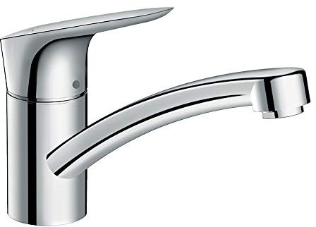 hansgrohe Logis wassersparende Einhebel-Küchenarmatur, Komfort-Höhe 120mm mit CoolStart, Chrom