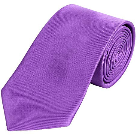 DonDon hombres corbata 7 cm business professional classica hecho a mano violeta para la oficina o eventos festivos