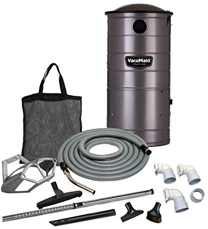 VacuMaid UV150GKP3 Extended Life Professional Wall Mounted Utility Vacuum with 50ft. Garage Kit Pro (Unit and Kit Plus 3 Inlets)