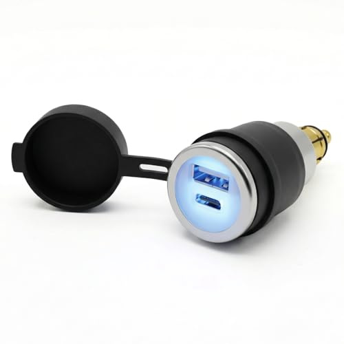 Cliff Top 28W Motorrad USB-A & USB-C Hella (Din) Ladegerät, kompatibel mit BMW Motorrädern