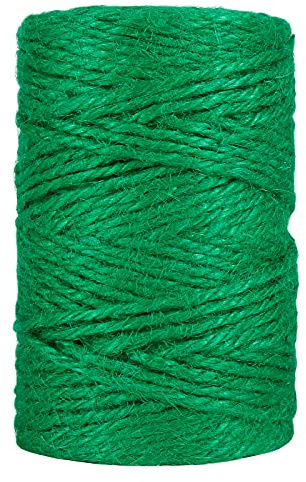 Garden Twine, Green Plant Twine 328 Feet 3mm Thick 3Ply Heavy Duty Jute String for Gardening, DIY Crafts Wrapping