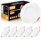 Wonkelly Focos LED Empotrables 230V, Plafones planos 6W, Spot LED IP44, Blanco Cálido 3000K