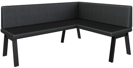 FURNISTAR Eckbank Akiko Metal A - Eckbankgruppe für Ihrem Esszimmer, Küche modern, Sitzecke, Essecke. Perfekt für Küche, Büro und Rezeption. Solide und Starke Verarbeitung. (168x128-Rechts-Soft11)