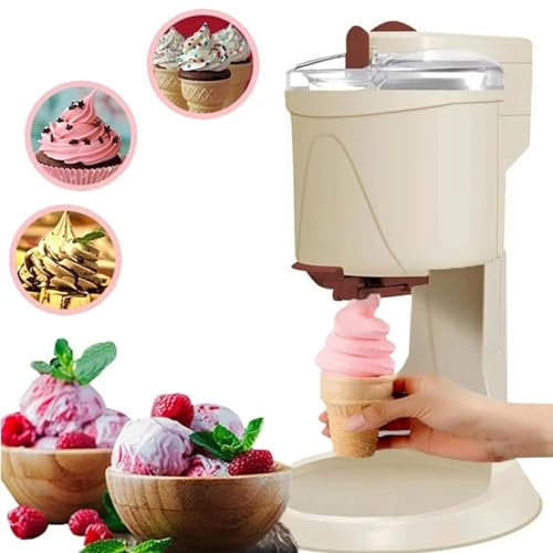 Macchina per Gelato Soft, Macchina per Gelato Soft Yogurt, Cucina Domestica Fai da Te Macchina Automatica per Gelato Soft Mini Frutta, Sana, Semplice operazione con Una Sola pressi