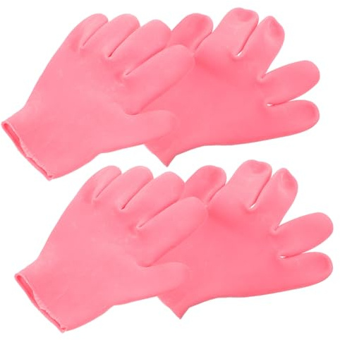 Healeved 2 Paar Silikon Feuchtigkeitshandschuhe Für Damen Pflege Gegen Trockene Hände Über Nacht Rutschfest Komfortabel Zur Hand Und Nagelpflege
