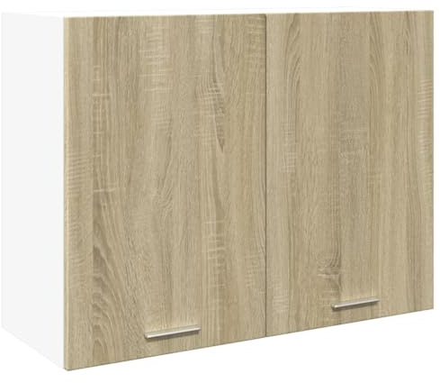 Toshilian Meuble Haut de Cuisine, Armoire de Cuisine Murale élément Haut Armoire Suspendue Chêne Sonoma 80x31x60 cm Aggloméré