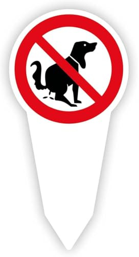 1 Stück Hochwertige Steckschilder kein Hundeklo Hochwertige Steckschilder kein Hundeklo beidseitig bedruckt
