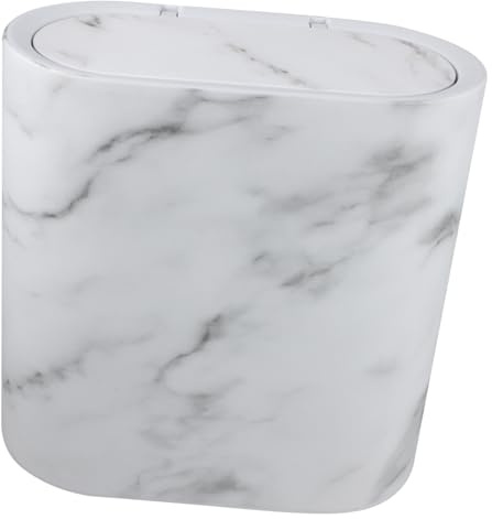 Alipis Cestino Spazzatura Marmo Stretto in Plastica per Cucina e Camera | Salva Spazio per Fessure, Facile da Pulire, Design Multifunzionale, Capienza Moderata, Stile Raffinato