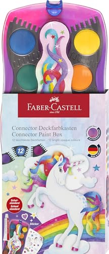 Faber-Castell - Wasserfarbkasten Connector Einhorn 12 Farben