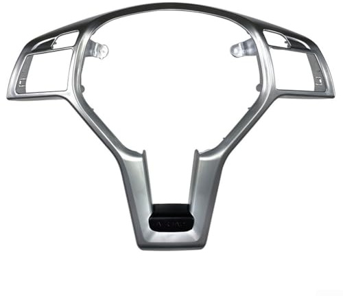 GLOBALHUT Rivestimento decorativo per volante progettato in stile AMG per Mercedes per Benz Classe C W204 Classe E W212 SLK CLA CLS 2012 2014 (Argento)