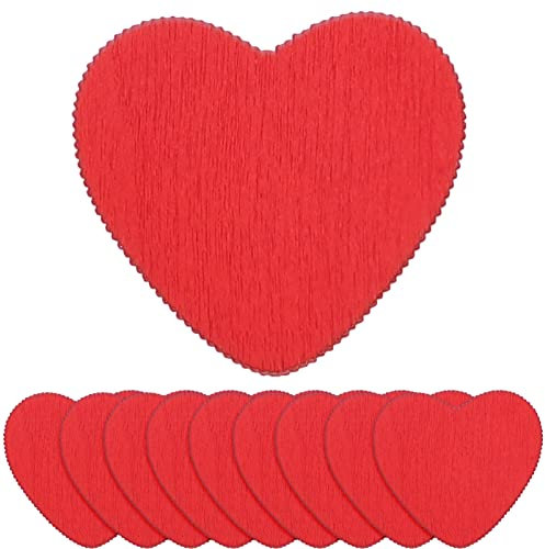 TEHAUX 200stücke Holzherzscheiben Herzförmig Zum Basteln Valentinstag Dekoration Aus Holz Mit Schwammaufklebern Für Diy Projekte Hochzeit Geburtstag Ornament