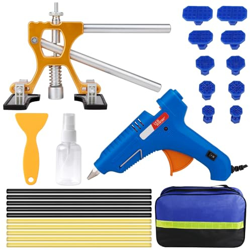 dark rescue Car Dent Puller Kit, Paintless Dent Removal Kit, Car Dent Repair Kit with Golden Lifter, Dent Remover Tool for Car Hail Damage DIY Repair