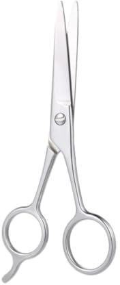 Forbici da Barba in Acciaio Inossidabile e Forbici da Parrucchiere, Pratico Accessorio per la Cura della Barba e delle Sopracciglia per l'uso Quotidiano, Argento