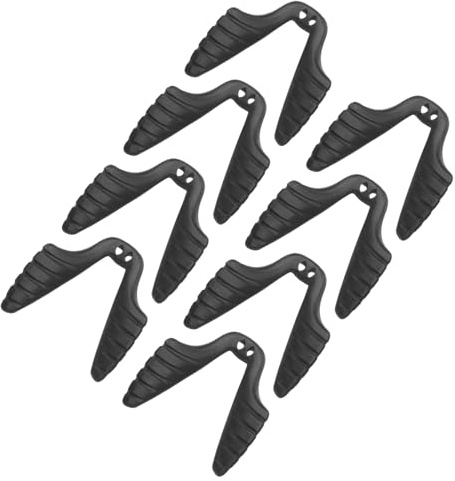 KOMBIUDA Lot de 8 Plaquettes Nasales Noires Antidérapantes pour Lunettes de Cyclisme Coussinets de Rechange Rembourrés Confortables Protections Nasales Solide pour Lunettes de Sport