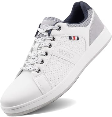 LANGDU Sneakers Herr Casual skor Vandringsskor Lättviktig Andningsbar Sneaker Matt 41-46EU | Lätt, bekväm, halkfri sula, vardagskläder