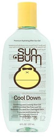 Sun Bum Cool Down Aloe Vera Gel - Vegan After Sun Care to Soothe and Hydrate Sunburn - 8 oz