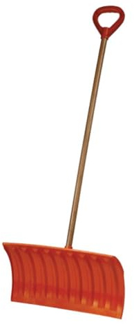 Bigfoot 21 Poly Pusher Snow Shovel - Wooden Handle