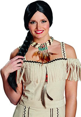 Rubie's 6220813-STD Indianer Halskette mit Federn, mehrfarbig