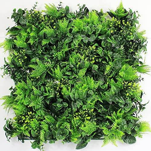 ULAND Artificial Plant Wall Panels, Pack of 6pcs 20x20, Greenery Hedges, Ivy Privacy Living Wall Fence Screening, Home Garden Outdoor Wall Decoration(A047,6)