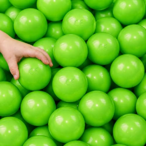 LittleTom 50 plastbollar 5,5 cm i diameter för att fylla barnens bollgropar grön