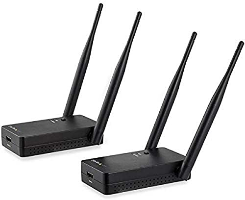StarTech.com ST121WHDLR Wireless HDMI Transmitter Receiver Kit, 656 ft (200 m), 1080p, HDMI Over Wireless Extender, LP cm5.1/7.1 Audio Support | Long-range wireless HDMI extension up to 656ft / 200m, No cable clutter or install costs, Full picture quality