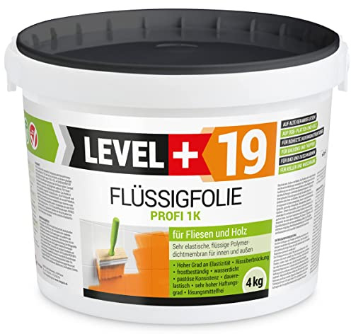 Flytande folie professionell 4 kg för kakel och trä, balkong, terrass, källare, badrum, dusch, tätning, RM19