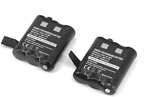 SUNDELY® 2 X Batterie Pile Compatible avec Motorola Radio TLKR T92 H2O T82 Extreme T62 T605 H2O T800 PMNN4477AR 1532 PMR446 1650mAh 3.6V AA Rechargeable Ni-MH Rechange Remplacement Accu