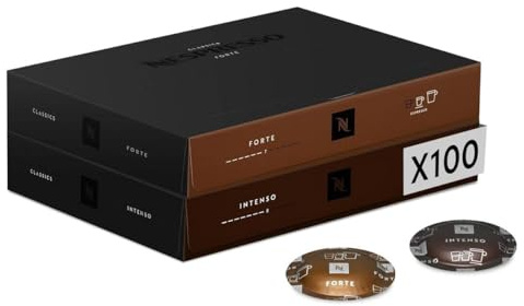 Nespresso Professionnel - Bundle 100 Capsules cafés - Classic FORTE : 1 boîte x50 Forte / 1 boîte x50 Leggero - Adapté aux professionnels